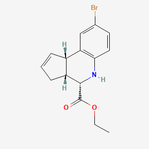 molecular formula C15H16BrNO2 B1634678 (3aR,4S,9bS)-ethyl 8-bromo-3a,4,5,9b-tetrahydro-3H-cyclopenta[c]quinoline-4-carboxylate 