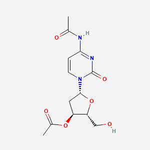 molecular formula C13H17N3O6 B1634684 [(2R,3S,5R)-5-(4-acetamido-2-oxopyrimidin-1-yl)-2-(hydroxymethyl)oxolan-3-yl] acetate 