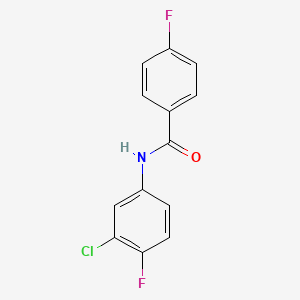 molecular formula C13H8ClF2NO B1634697 N-(3-chloro-4-fluorophenyl)-4-fluorobenzamide 