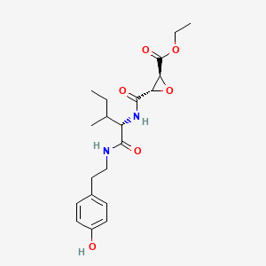 ethyl (2S,3S)-3-[[(2S)-1-[2-(4-hydroxyphenyl)ethylamino]-3-methyl-1-oxopentan-2-yl]carbamoyl]oxirane-2-carboxylate