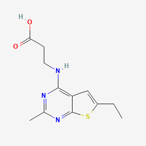 3-(6-Ethyl-2-methyl-thieno[2,3-d]pyrimidin-4-ylamino)-propionic acid