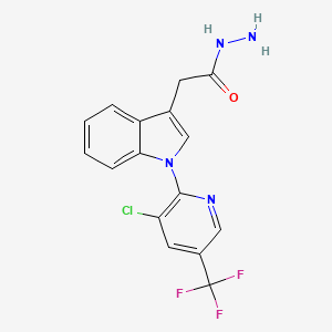 molecular formula C16H12ClF3N4O B1634768 2-{1-[3-氯-5-(三氟甲基)-2-吡啶基]-1H-吲哚-3-基}乙酰肼 CAS No. 339099-27-3