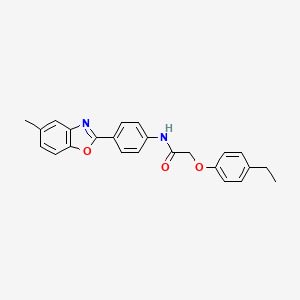 molecular formula C24H22N2O3 B1634772 2-(4-ethylphenoxy)-N-[4-(5-methyl-1,3-benzoxazol-2-yl)phenyl]acetamide 