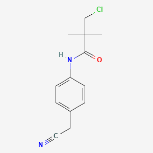 molecular formula C13H15ClN2O B1634795 3-chloro-N-[4-(cyanomethyl)phenyl]-2,2-dimethylpropanamide CAS No. 454473-74-6