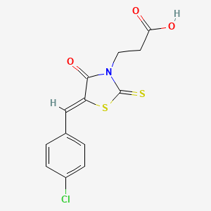molecular formula C13H10ClNO3S2 B1634817 3-[5-(4-Chloro-benzylidene)-4-oxo-2-thioxo-thiazolidin-3-yl]-propionic acid 