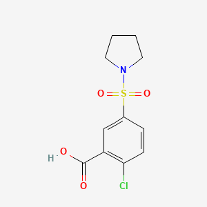 molecular formula C11H12ClNO4S B1634829 2-Chloro-5-(pyrrolidin-1-ylsulfonyl)benzoic acid CAS No. 5357-98-2