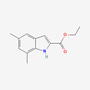 molecular formula C13H15NO2 B1634832 ethyl 5,7-dimethyl-1H-indole-2-carboxylate CAS No. 59549-49-4