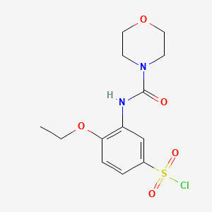 4-Ethoxy-3-(morpholine-4-carboxamido)benzene-1-sulfonyl chloride