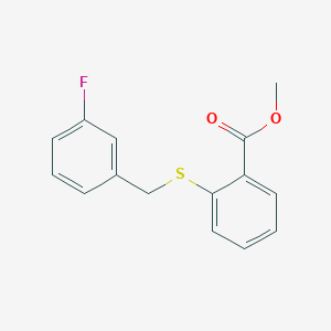 molecular formula C15H13FO2S B1634877 Methyl 2-[(3-fluorobenzyl)sulfanyl]benzenecarboxylate CAS No. 385383-54-0