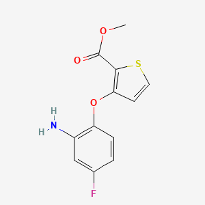 molecular formula C12H10FNO3S B1634879 Methyl 3-(2-amino-4-fluorophenoxy)-2-thiophenecarboxylate CAS No. 886360-59-4
