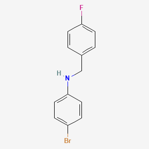 molecular formula C13H11BrFN B1634905 4-bromo-N-[(4-fluorophenyl)methyl]aniline 