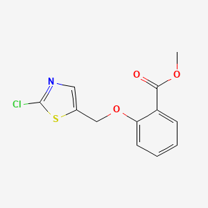 molecular formula C12H10ClNO3S B1635010 2-[(2-氯-1,3-噻唑-5-基)甲氧基]苯甲酸甲酯 CAS No. 338393-43-4