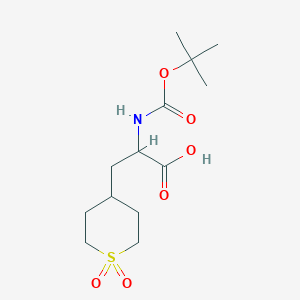 molecular formula C13H23NO6S B1635118 3-(1,1-dioxothian-4-yl)-2-[(2-methylpropan-2-yl)oxycarbonylamino]propanoic Acid 