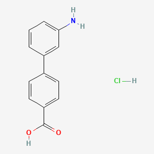 molecular formula C13H12ClNO2 B1635132 3'-Aminobiphenyl-4-carboxylic acid hydrochloride 