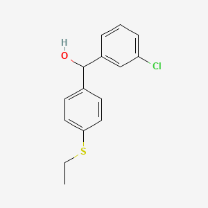 3-Chloro-4'-(ethylthio)benzhydrol