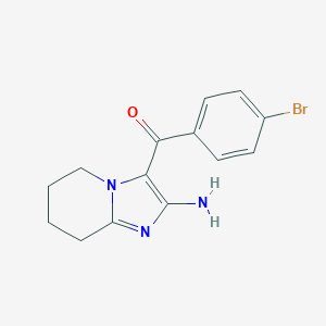 molecular formula C14H14BrN3O B163518 2-Amino-3(4-bromobenzoyl)-5,6,7,8-tetrahydroimidazo[1,2-a]pyridine CAS No. 134881-53-1
