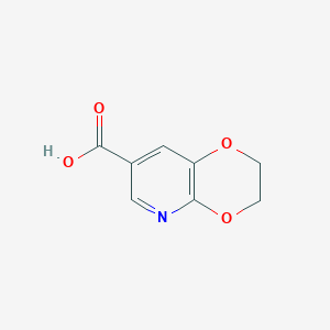 molecular formula C8H7NO4 B163519 2,3-Dihydro-[1,4]dioxino[2,3-b]pyridine-7-carboxylic acid CAS No. 1256818-31-1