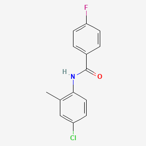 molecular formula C14H11ClFNO B1635212 N-(4-chloro-2-methylphenyl)-4-fluorobenzamide 