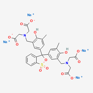 molecular formula C31H28N2Na4O13S B1635214 3,3-Bis[3-[[bis(sodiooxycarbonylmethyl)amino]methyl]-4-hydroxy-5-methylphenyl]-3H-2,1-benzooxathiole 1,1-dioxide 