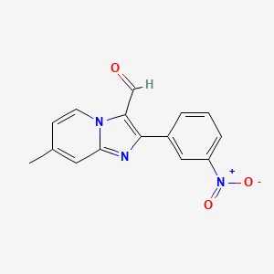molecular formula C15H11N3O3 B1635248 7-Methyl-2-(3-nitrophenyl)imidazo[1,2-a]pyridine-3-carbaldehyde 