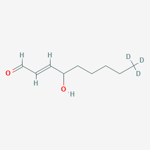 molecular formula C9H16O2 B163526 (E)-9,9,9-三氘代-4-羟基壬-2-烯醛 CAS No. 148706-06-3