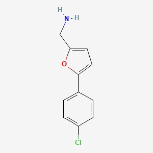 molecular formula C11H10ClNO B1635296 [5-(4-Chlorophenyl)-2-furyl]methylamine CAS No. 39170-14-4