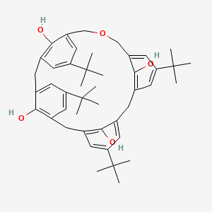 molecular formula C45H58O5 B1635300 5,11,17,25-Tetratert-butyl-21-oxapentacyclo[21.3.1.13,7.19,13.115,19]triaconta-1(27),3,5,7(30),9(29),10,12,15(28),16,18,23,25-dodecaene-27,28,29,30-tetrol 