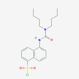 molecular formula C19H25ClN2O3S B1635318 5-(dibutylcarbamoylamino)naphthalene-1-sulfonyl Chloride 