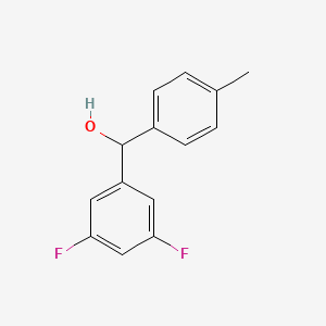 molecular formula C14H12F2O B1635322 3,5-Difluoro-4'-methylbenzhydrol 