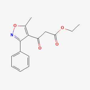 molecular formula C15H15NO4 B1635334 3-(5-Methyl-3-phenylisoxazol-4-yl)-3-oxo-propionic acid ethyl ester 
