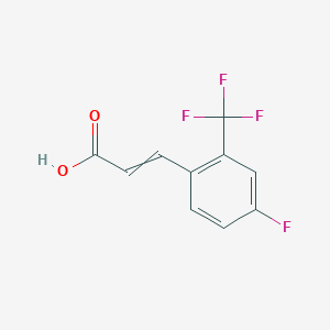 molecular formula C10H6F4O2 B1635404 3-[4-fluoro-2-(trifluoromethyl)phenyl]prop-2-enoic Acid 