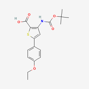 molecular formula C18H21NO5S B1635416 3-Tert-butoxycarbonylamino-5-(4-ethoxyphenyl)thiophene-2-carboxylic acid 