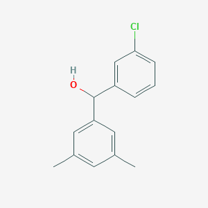 molecular formula C15H15ClO B1635417 3-Chloro-3',5'-dimethylbenzhydrol 