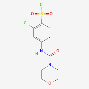 2-chloro-4-(morpholine-4-carbonylamino)benzenesulfonyl Chloride