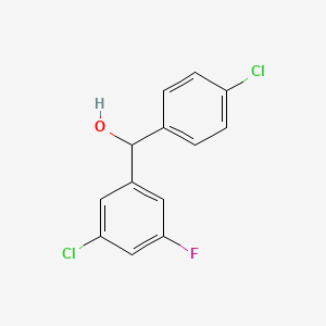 molecular formula C13H9Cl2FO B1635426 (3-Chloro-5-fluorophenyl)(4-chlorophenyl)methanol 