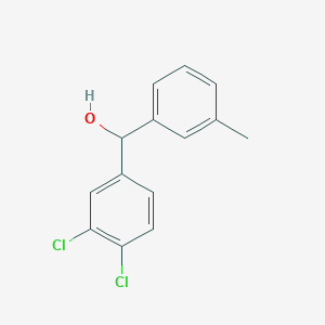 molecular formula C14H12Cl2O B1635427 3,4-Dichloro-3'-methylbenzhydrol 