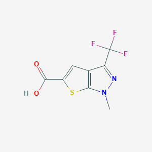 molecular formula C8H5F3N2O2S B1635481 1-methyl-3-(trifluoromethyl)-1H-thieno[2,3-c]pyrazole-5-carboxylic acid CAS No. 338982-15-3