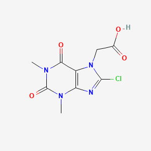 molecular formula C9H9ClN4O4 B1635484 2-(8-chloro-1,3-dimethyl-2,6-dioxo-1,2,3,6-tetrahydro-7H-purin-7-yl)acetic acid 