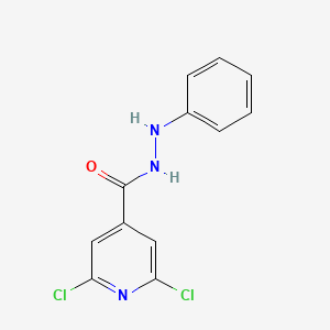 molecular formula C12H9Cl2N3O B1635491 2,6-dichloro-N'-phenylisonicotinohydrazide 