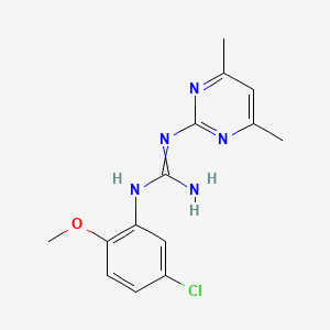 molecular formula C14H16ClN5O B1635505 1-(5-Chloro-2-methoxyphenyl)-2-(4,6-dimethylpyrimidin-2-yl)guanidine 