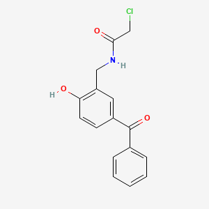 molecular formula C16H14ClNO3 B1635512 N-(5-Benzoyl-2-hydroxy-benzyl)-2-chloro-acetamide CAS No. 345990-66-1