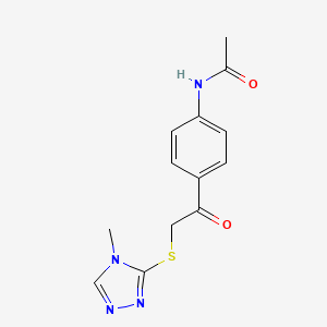 N-[4-[2-[(4-methyl-1,2,4-triazol-3-yl)sulfanyl]acetyl]phenyl]acetamide