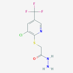 molecular formula C8H7ClF3N3OS B1635533 2-{[3-氯-5-(三氟甲基)-2-吡啶基]-硫代}乙酰肼 CAS No. 338422-76-7