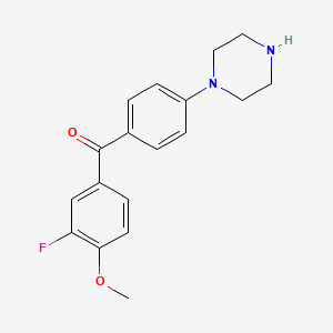 (3-Fluoro-4-methoxyphenyl)(4-(piperazin-1-yl)phenyl)methanone