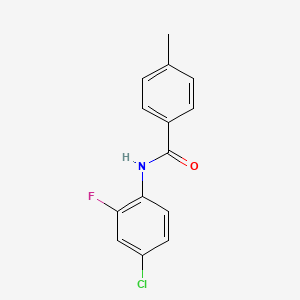 molecular formula C14H11ClFNO B1635560 N-(4-chloro-2-fluorophenyl)-4-methylbenzamide 