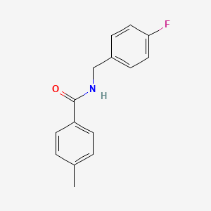 N-[(4-fluorophenyl)methyl]-4-methylbenzamide