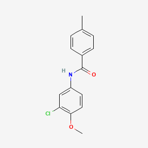 molecular formula C15H14ClNO2 B1635615 N-(3-chloro-4-methoxyphenyl)-4-methylbenzamide 