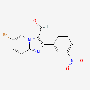 molecular formula C14H8BrN3O3 B1635634 6-Bromo-2-(3-nitrophenyl)imidazo[1,2-a]pyridine-3-carbaldehyde 