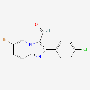 molecular formula C14H8BrClN2O B1635637 6-Bromo-2-(4-chlorophenyl)imidazo[1,2-a]pyridine-3-carbaldehyde 