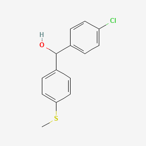 molecular formula C14H13ClOS B1635640 4-Chloro-4'-(methylthio)benzhydrol 